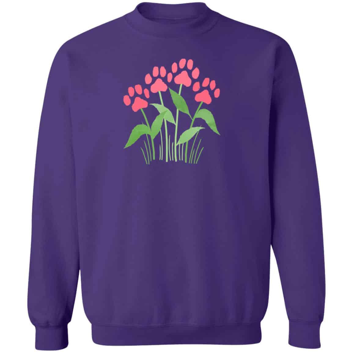 Paws In Bloom Sweatshirt Purple