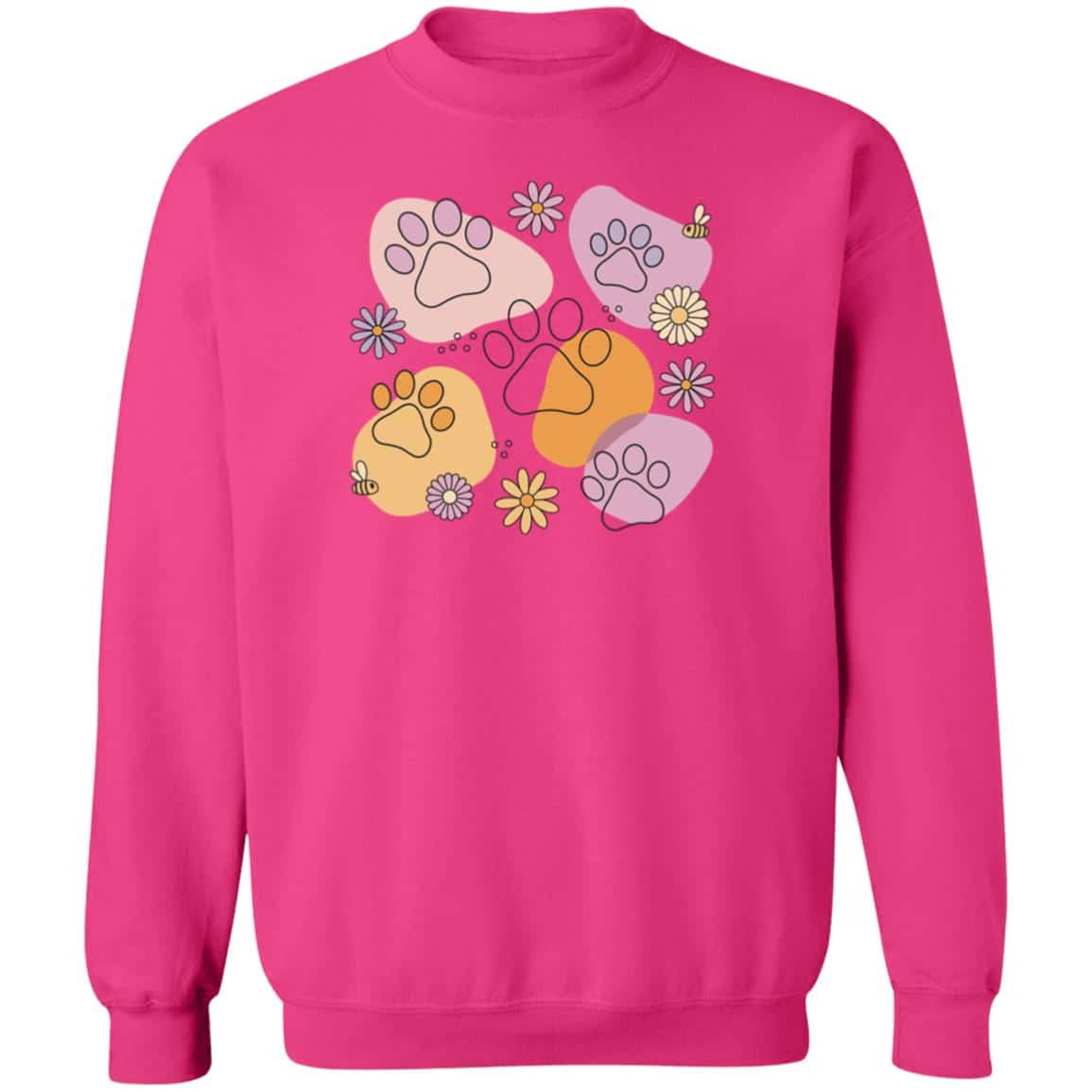 Flower Power Paws Sweatshirt Pink