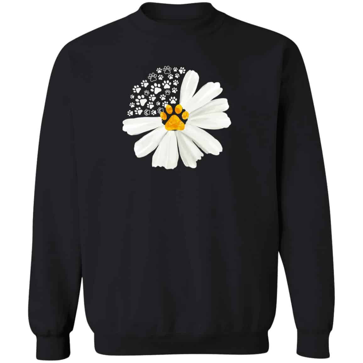 Golden Paw Bloom Sweatshirt Black