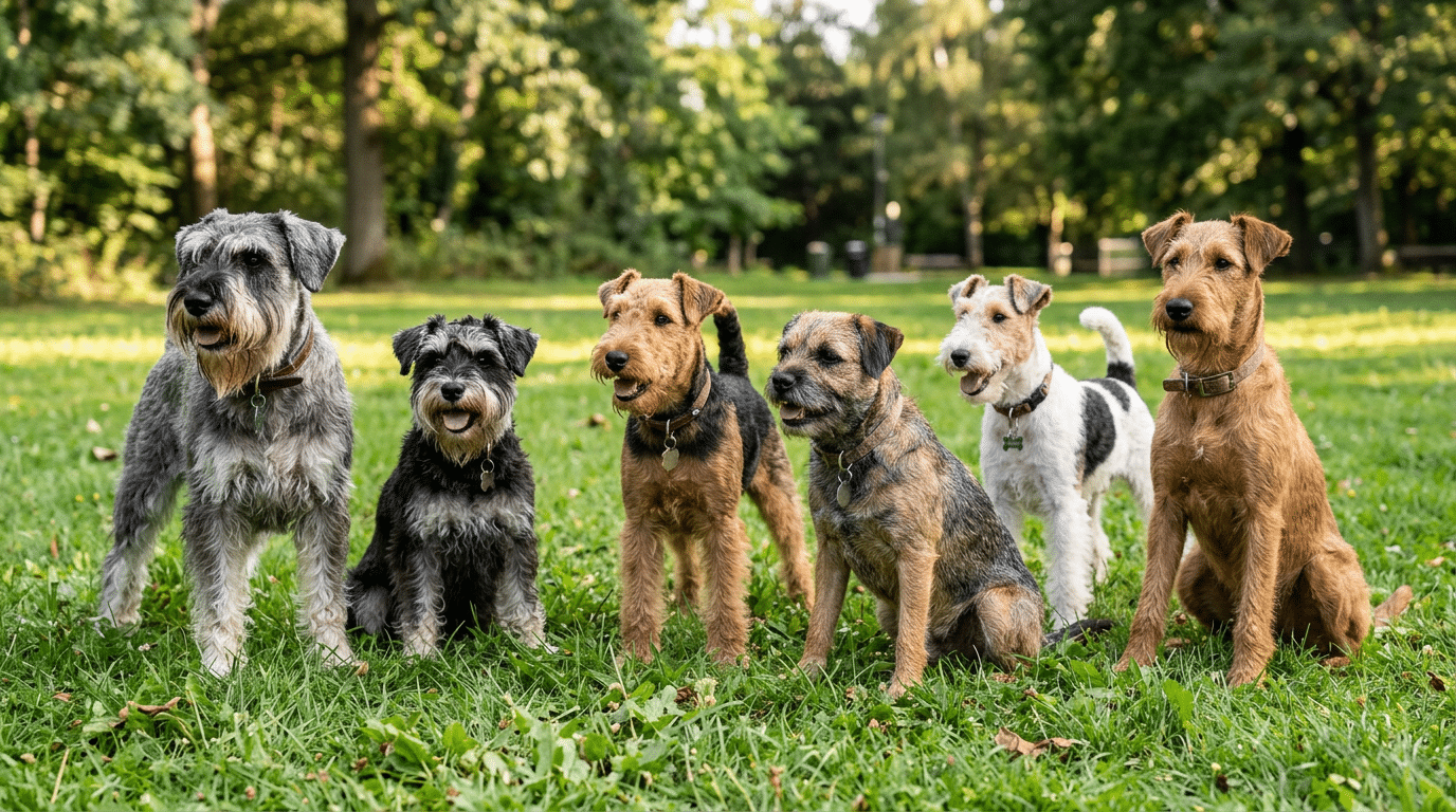 scruffy wire-haired dog breeds group outdoors terriers schnauzers