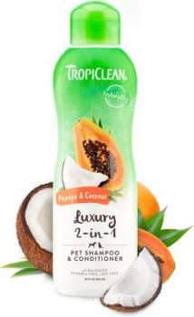 TropiClean Luxury 2-in-1 Papaya & Coconut Dog Shampoo