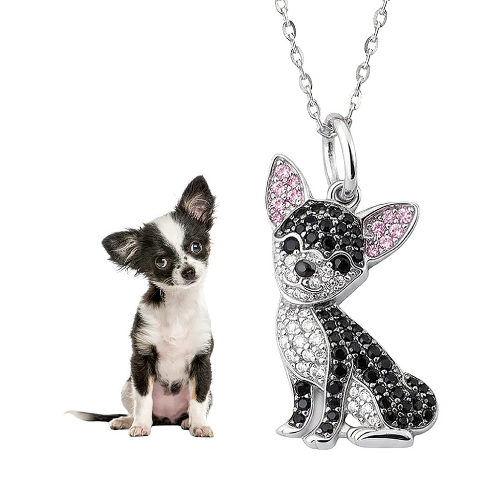 Dazzling Chihuahua Pup Necklace