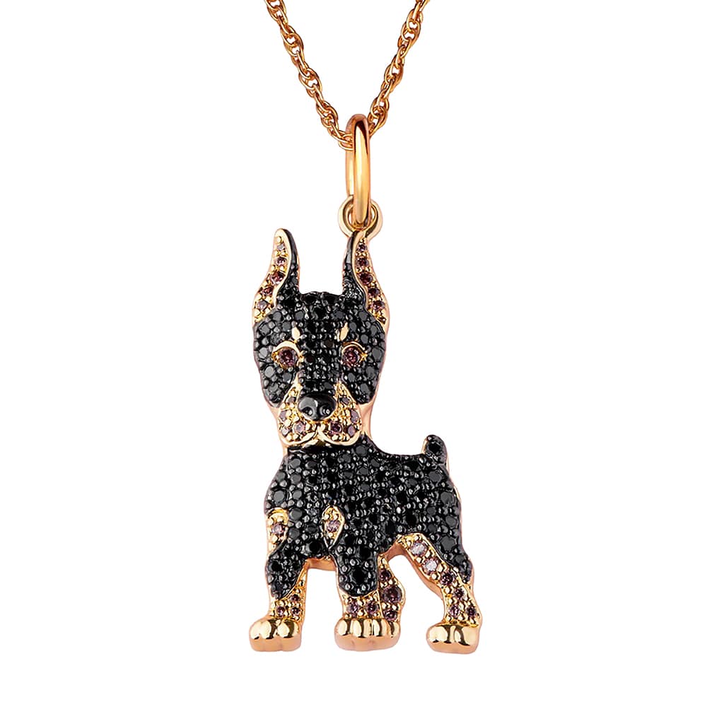 Midnight Glam Doberman Necklace - Image 3