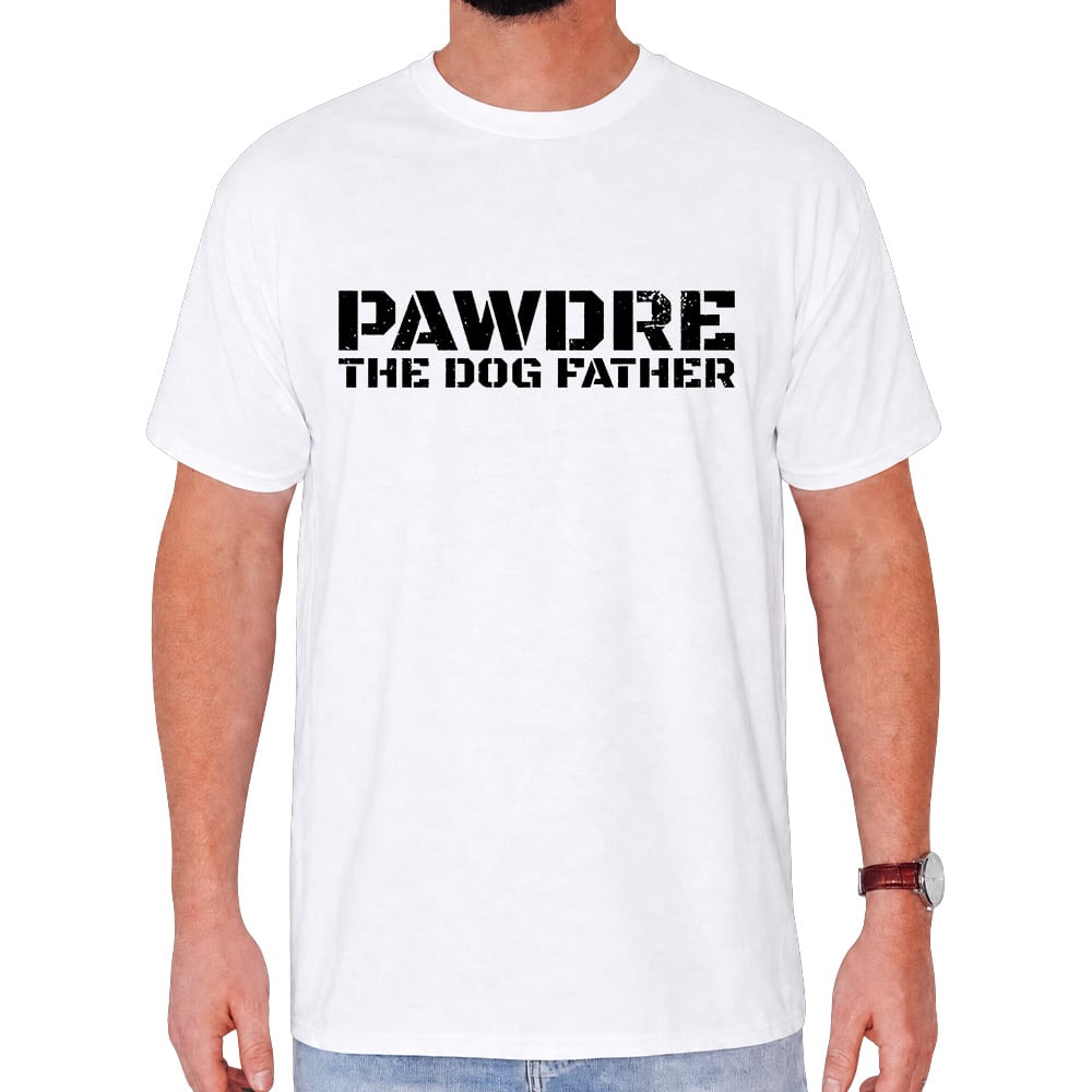Pawdre The Dog Father Standard Tee White