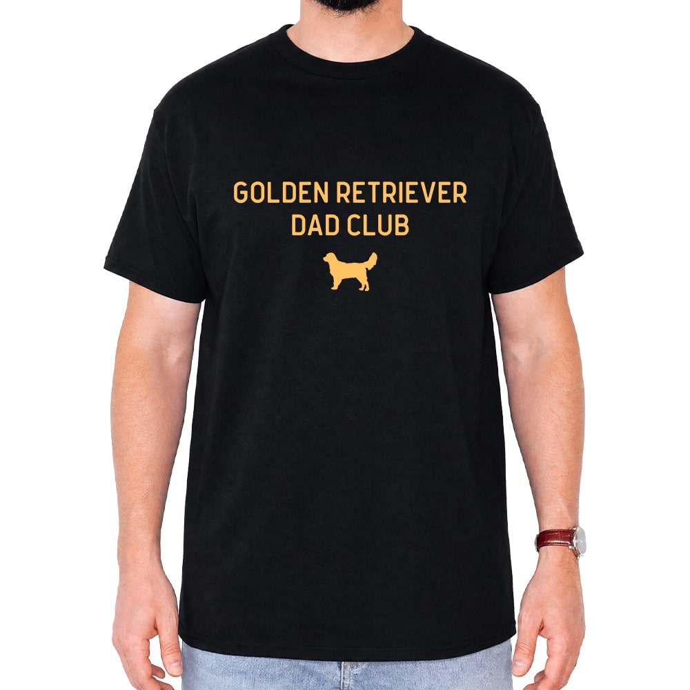 Golden Retriever Dad Club Standard Tee Black