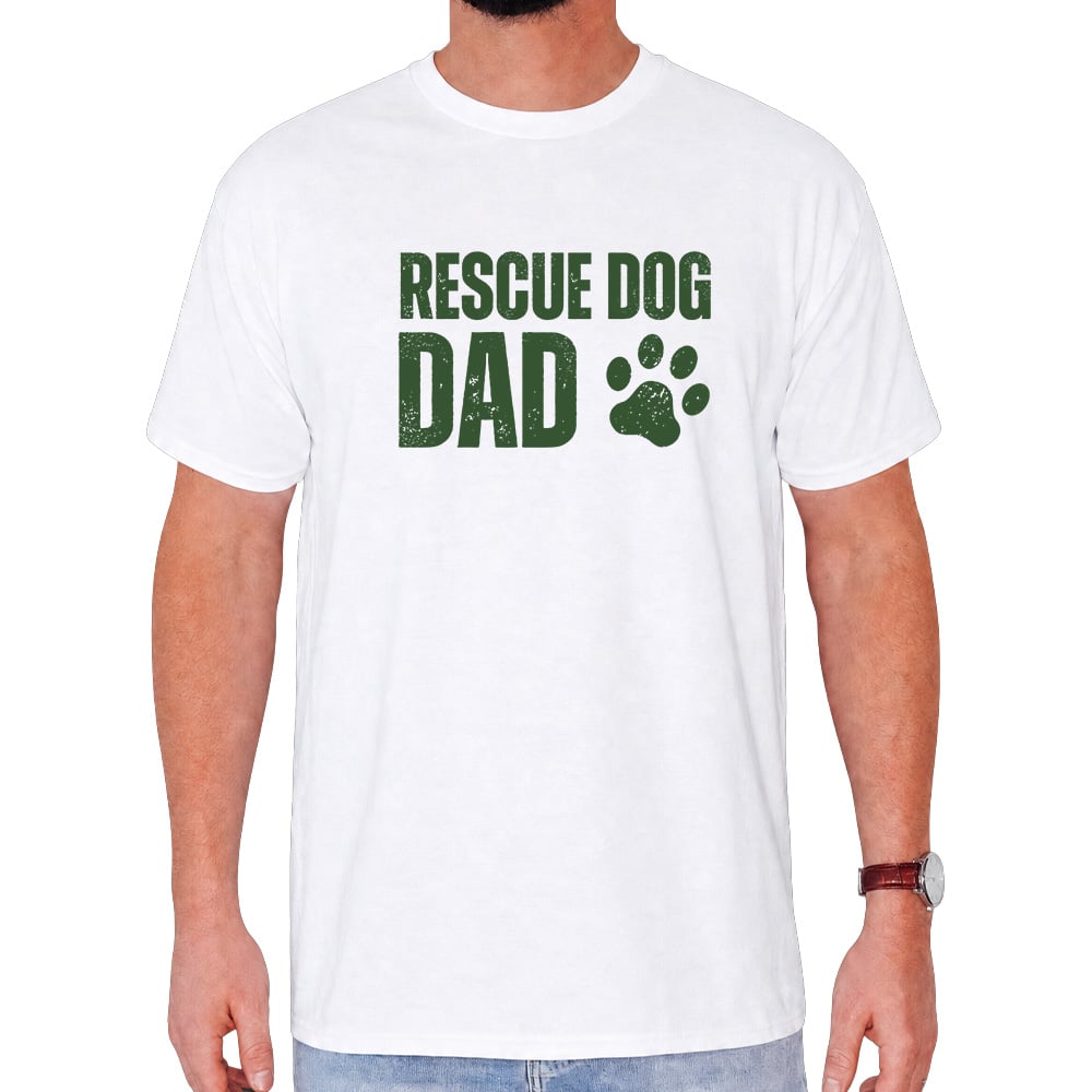 Rescue Dog Dad Standard Tee White