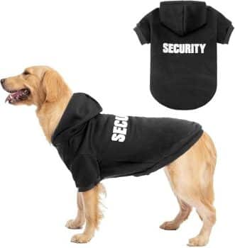BINGPET Security Dog Hoodies Puppy Sweater Cold Weather Dog Coats 