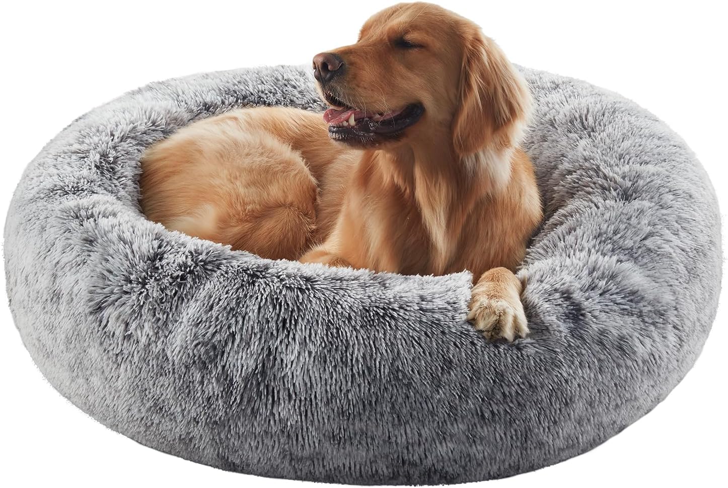36 inch donut dog bed with raised edges