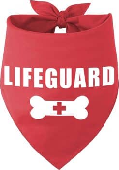 Family Kitchen Funny Cute Lifeguard Pet Dog Cat Bandana Scarf