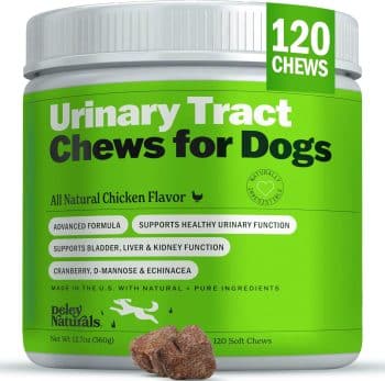 Deley Naturals Dog UTI Chews - Cranberry Supplement for Dogs