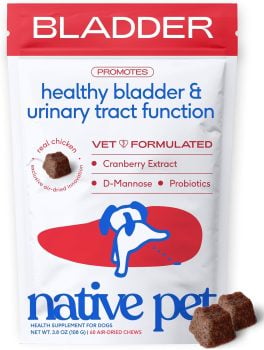 Native Pet Dog UTI Treatment - Cranberry Supplement for Dogs