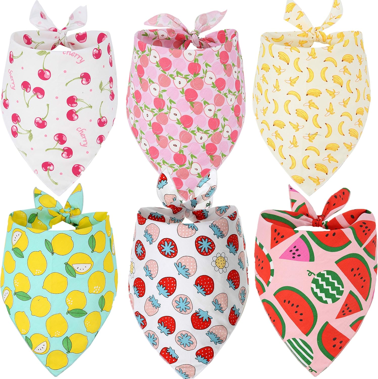 summer fruit dog bandanas