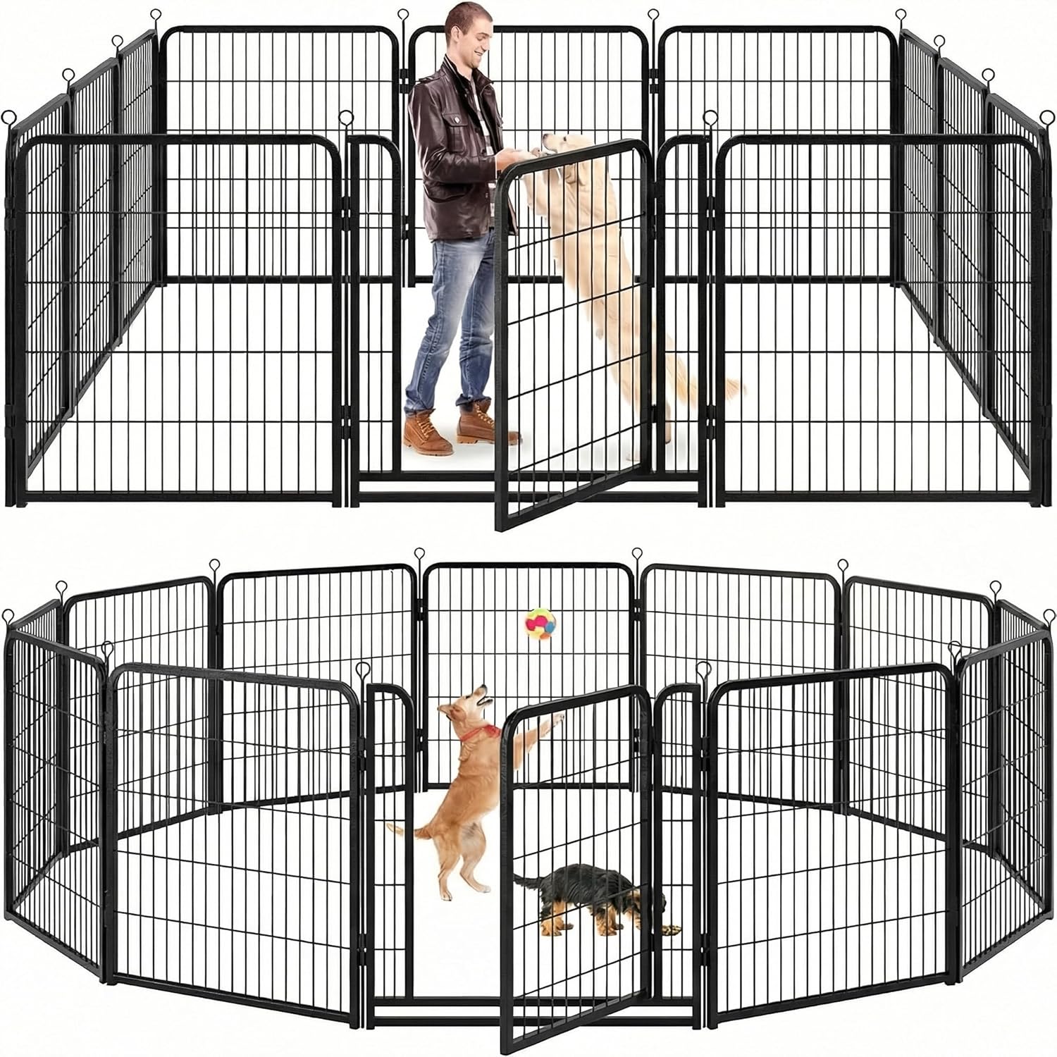 Outdoor extra wide dog fence for yard