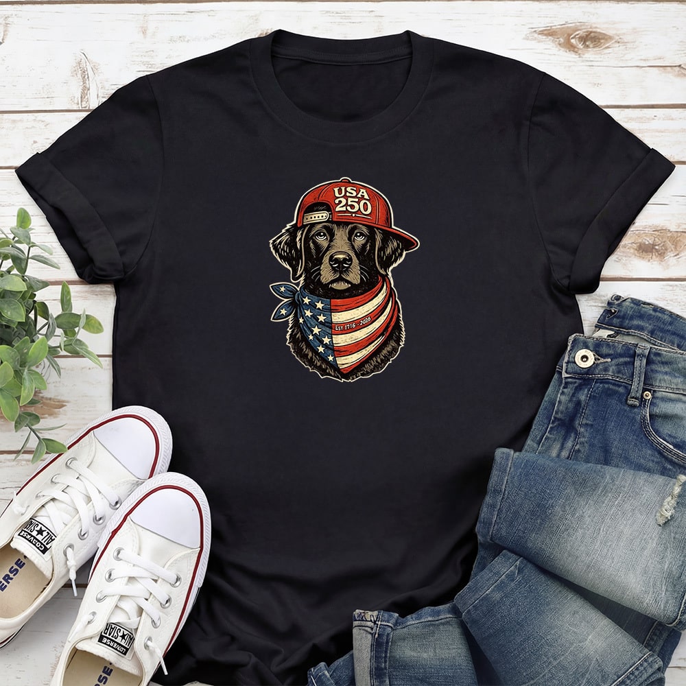 USA 250 Patriotic Lab Standard Tee Black