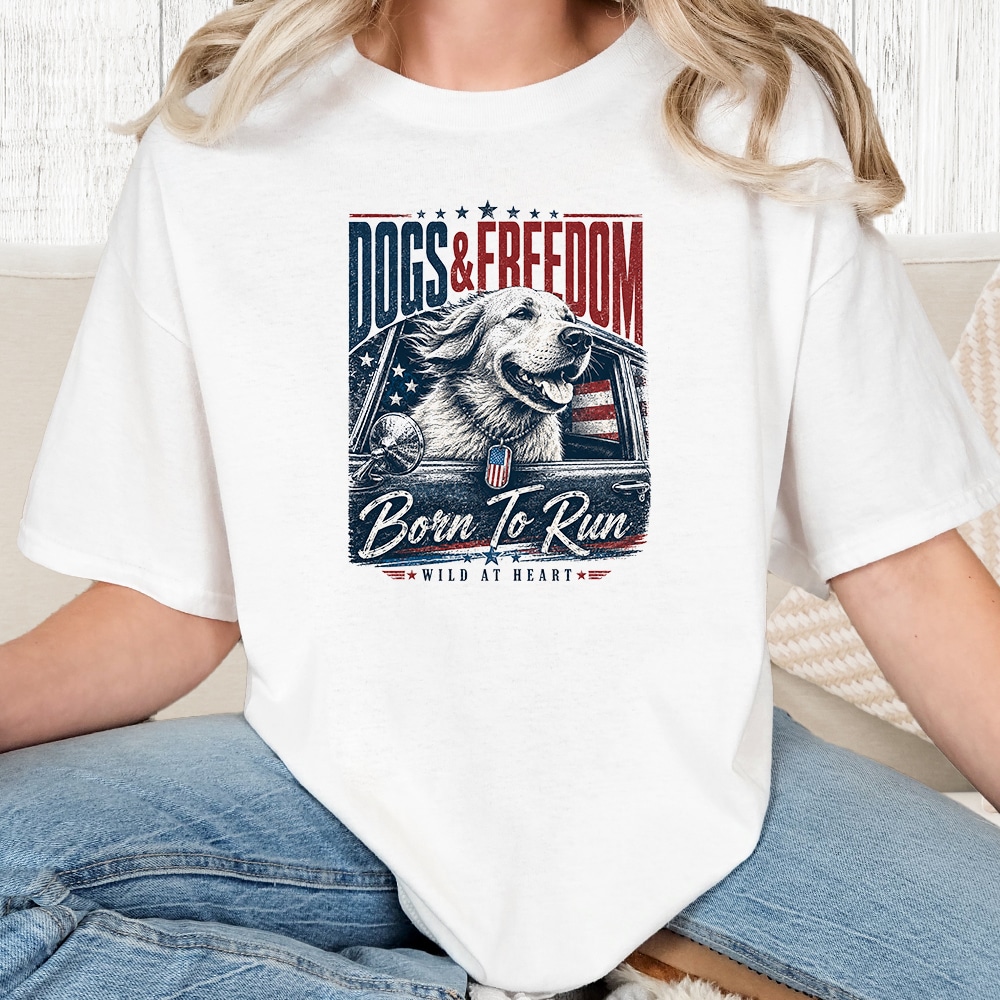Dogs & Freedom Wild At Heart Standard Tee White