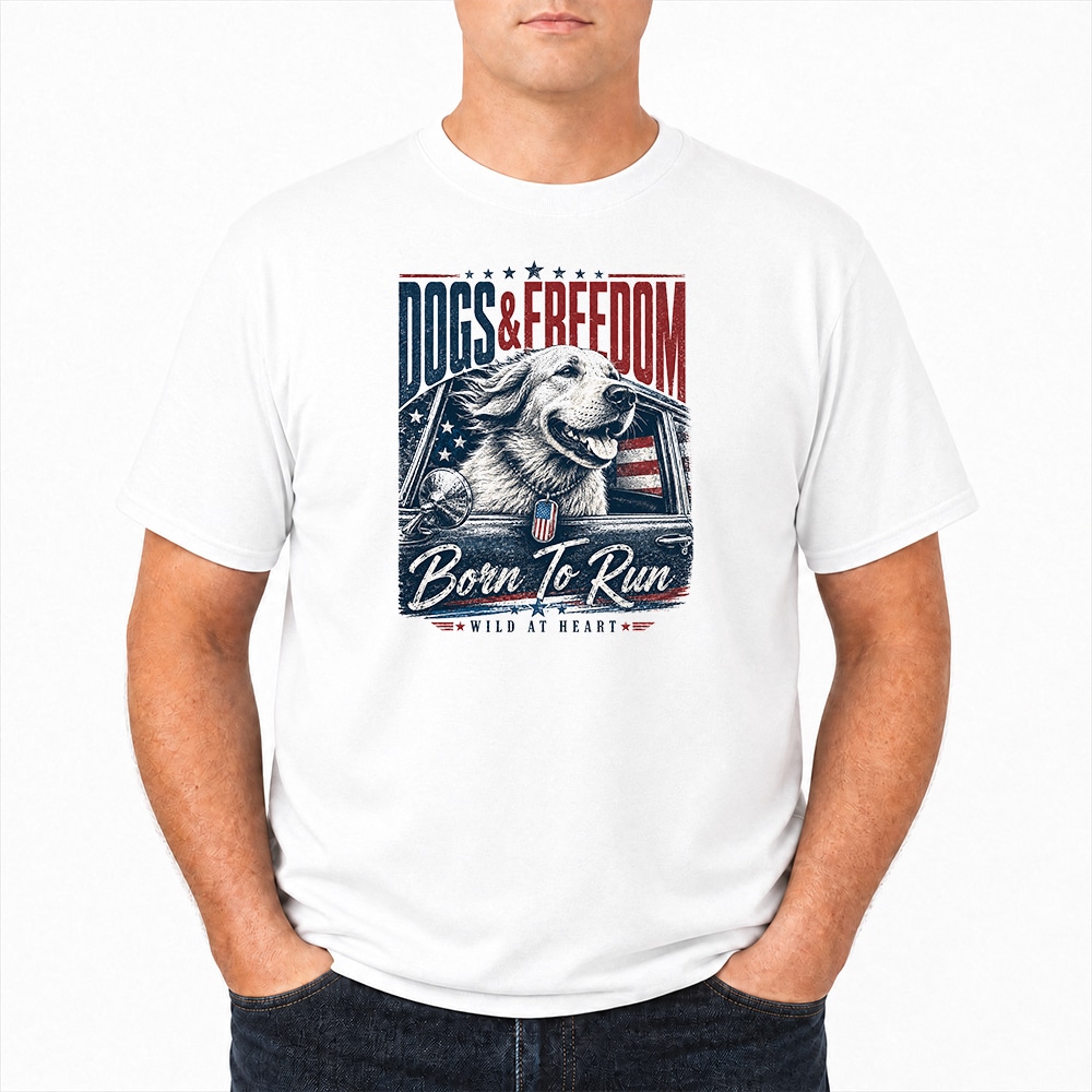 Dogs & Freedom Wild At Heart Standard Tee White