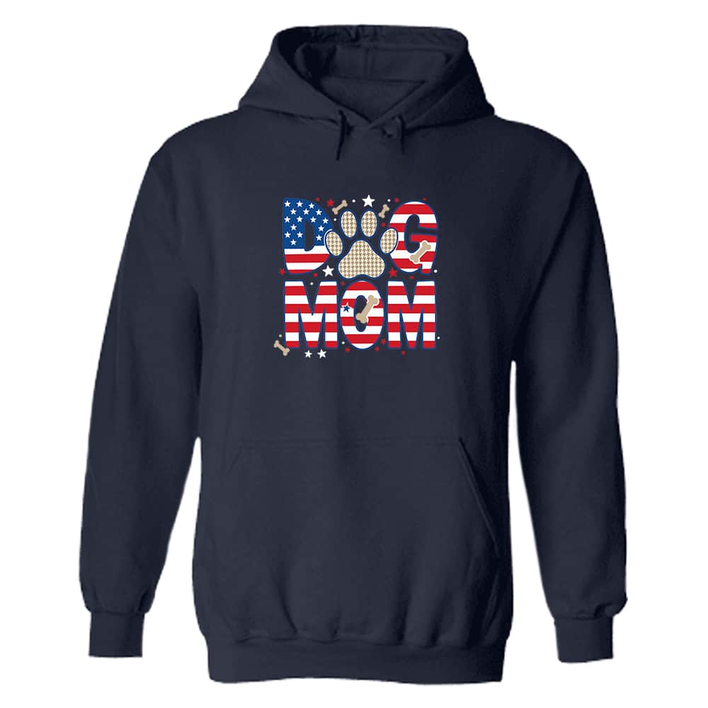 Independence Day Dog Mom Hoodie Navy