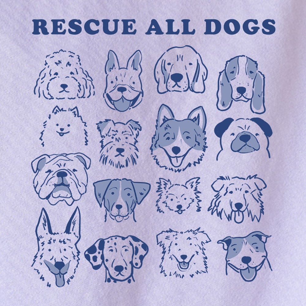 Comfort Colors Save Dogs Rescue Shirt Premium Sweatshirt - Orchid - Image 2