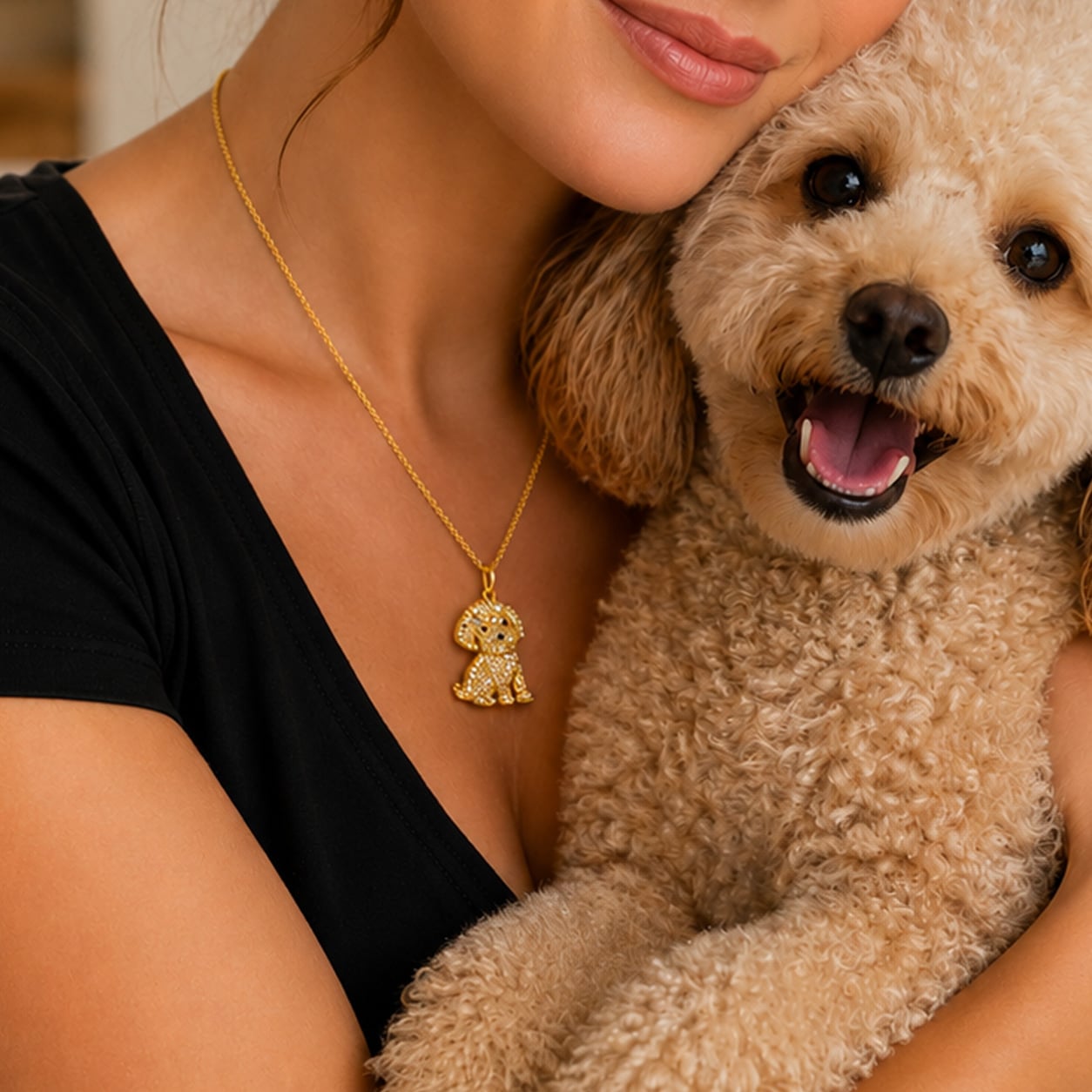 Dazzling Poodle Pup Necklace - Image 5
