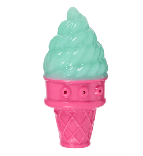 A pink and aqua cooling freezable ice cream dog toy from Petsmart