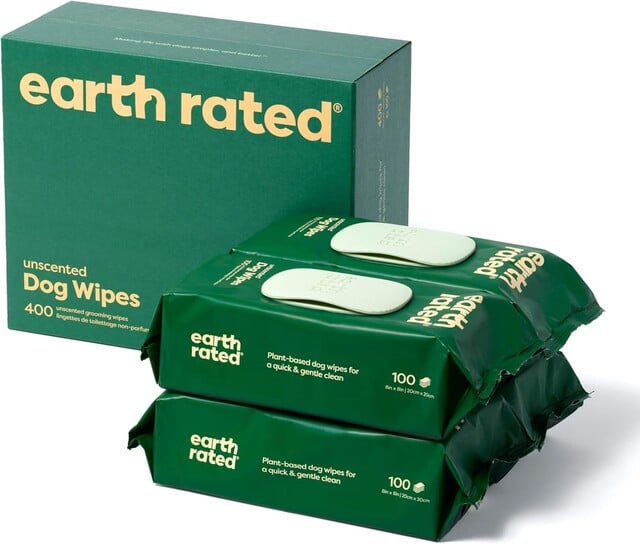 Earth Rated Thick Hypoallergenic Dog Grooming Wipes