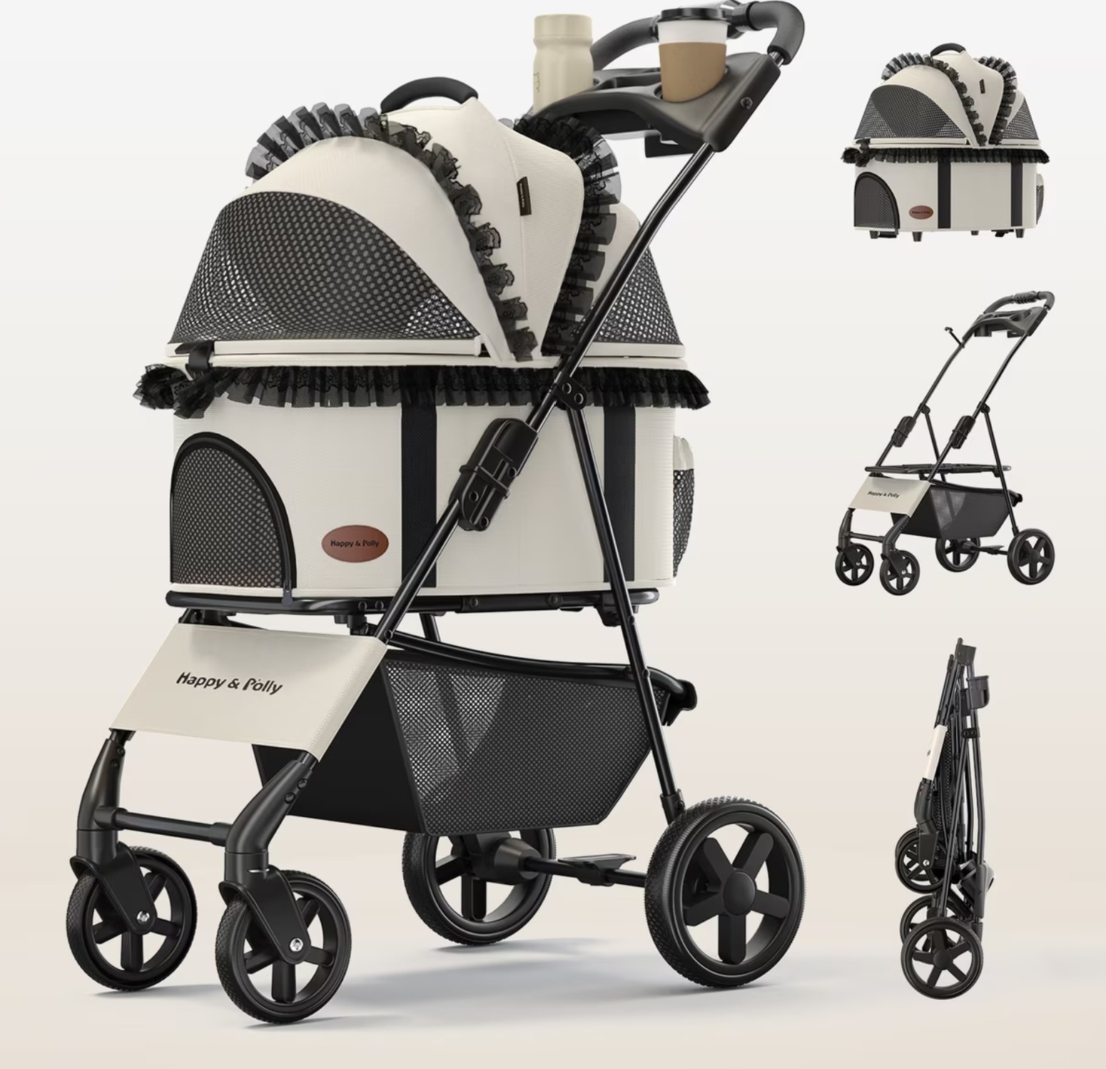 Happy & Polly Luxury Foldable Stroller