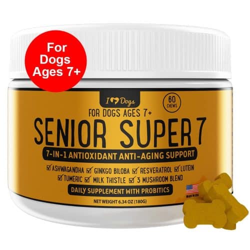 iHeartDogs Senior Super 7 Daily Dog Multivitamin