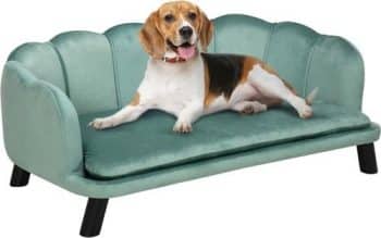 PawHut Velvet Pearl Design Large Dog Sofa Bed
