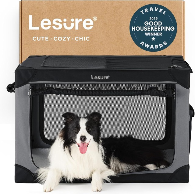 Lesure Soft Collapsible Dog Crate for travel