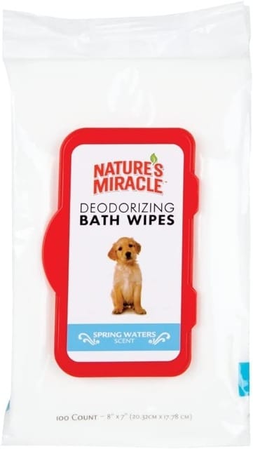 Natures Miracle Deodorizing Bath Wipes for Dogs