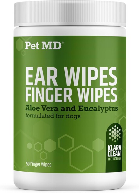 Pet MD Aloe Vera Eucalyptus Dog Ear Wipes