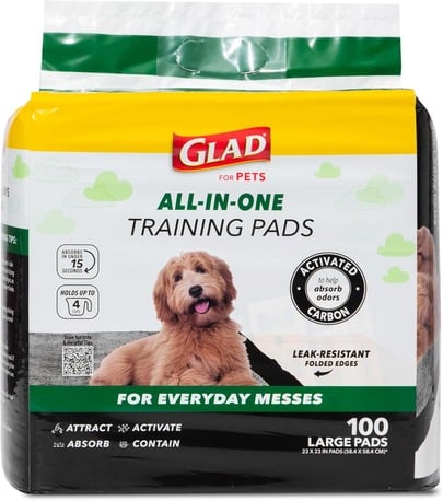 Glad for Pets Black Charcoal Puppy Pads