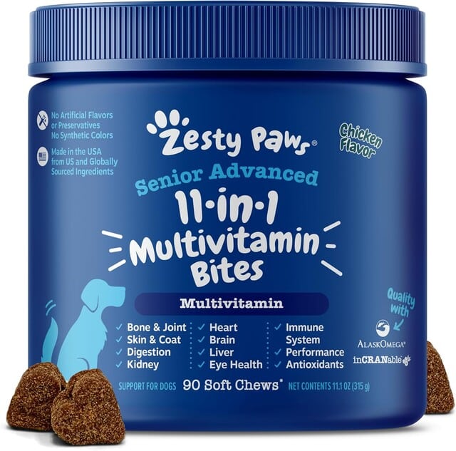 Zesty Paws Senior Advanced 11-in-1 Multivitamin