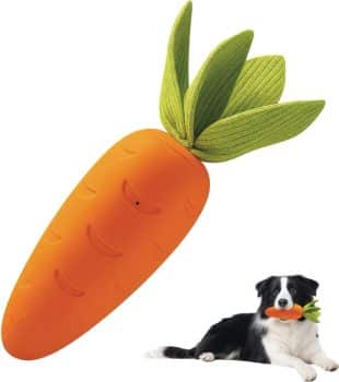 PawsPik Carrot Natural Rubber Dog Chew Toy