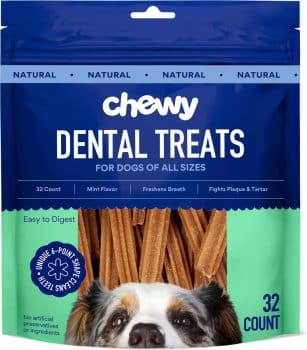 Chewy Made Natural Mint Flavor Dental Chew Dog Treats