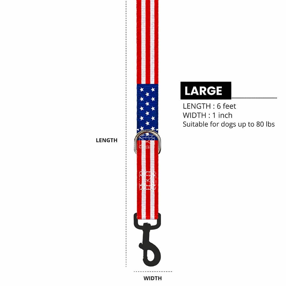 USA American Flag Dog Leash : Perfect for Patriot Pups, July 4th & 250 Years Anniversary Celebration - Image 6