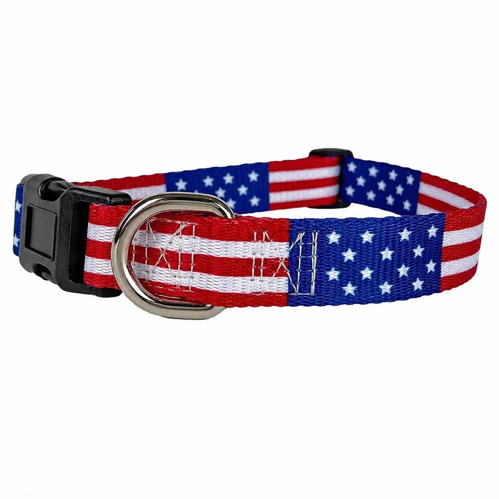 USA American Flag Dog Collar S-XL : Perfect for Patriot Pups, July 4th & 250 Years Anniversary Celebration - Image 8