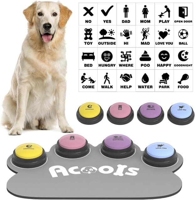 Dog Talking Button Set 4 Pack