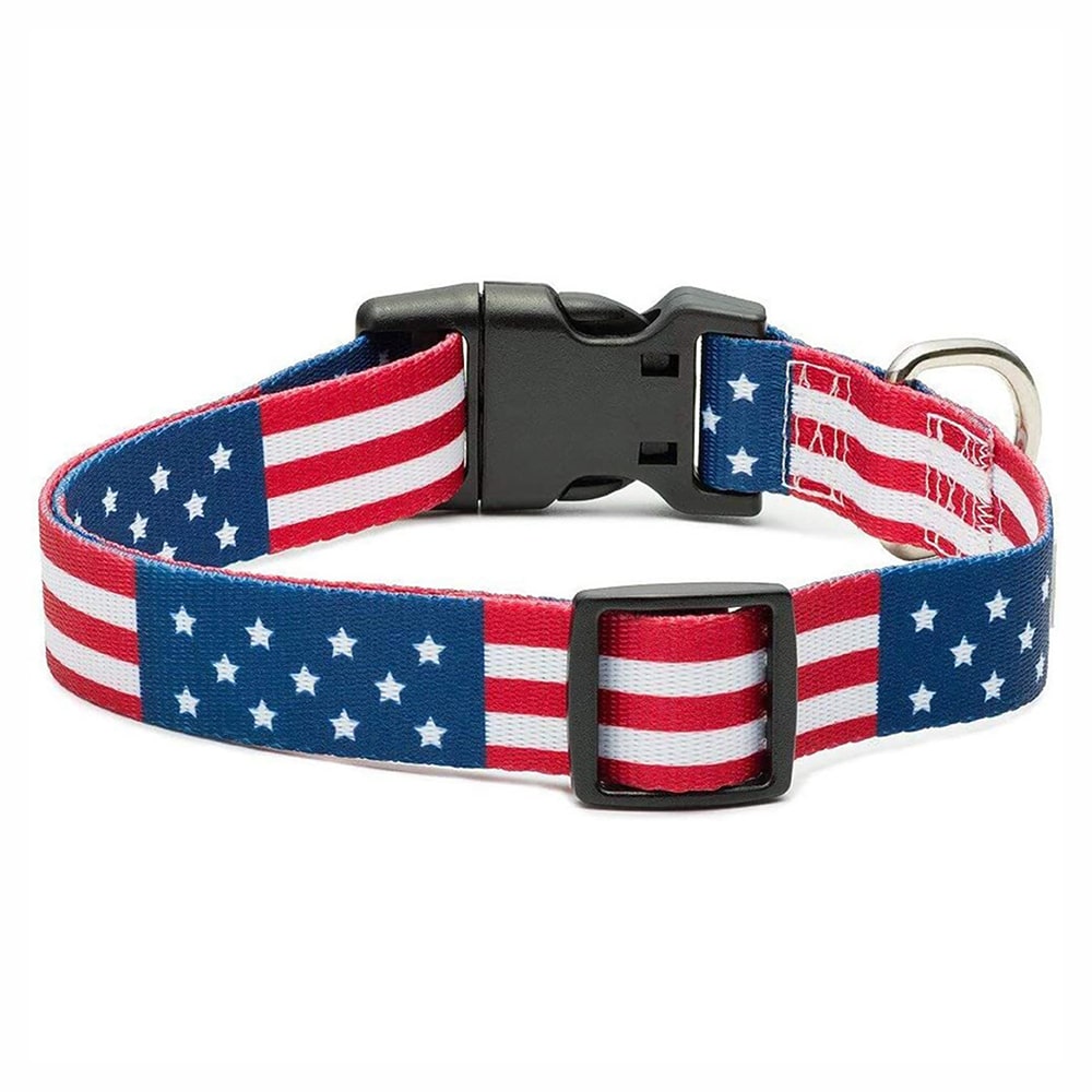 USA American Flag Dog Collar S-XL : Perfect for Patriot Pups, July 4th & 250 Years Anniversary Celebration - Image 3