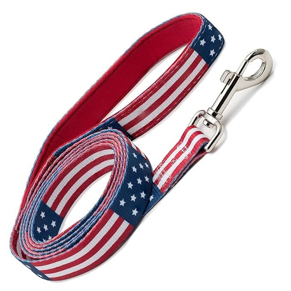 USA American Flag Dog Leash : Perfect for Patriot Pups, July 4th & 250 Years Anniversary Celebration