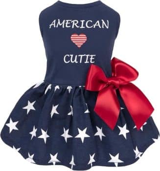 Fitwarm 100% Cotton 4th of July American Cutie Dog