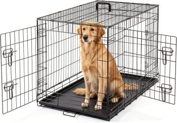 DUMOS Dog Crate, 36 Inch Medium Double Door Dog Cage