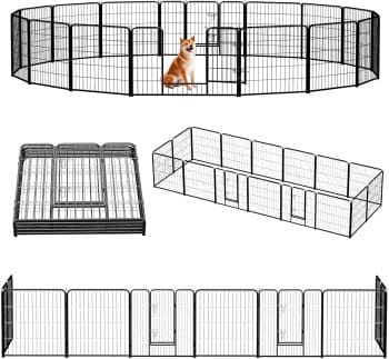 NEWBULIG Dog Playpen for Indoor 32 Inch 16 Panels -