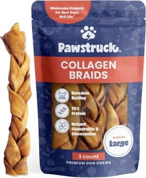 Pawstruck Natural Large 10-13” Beef Collagen Braids