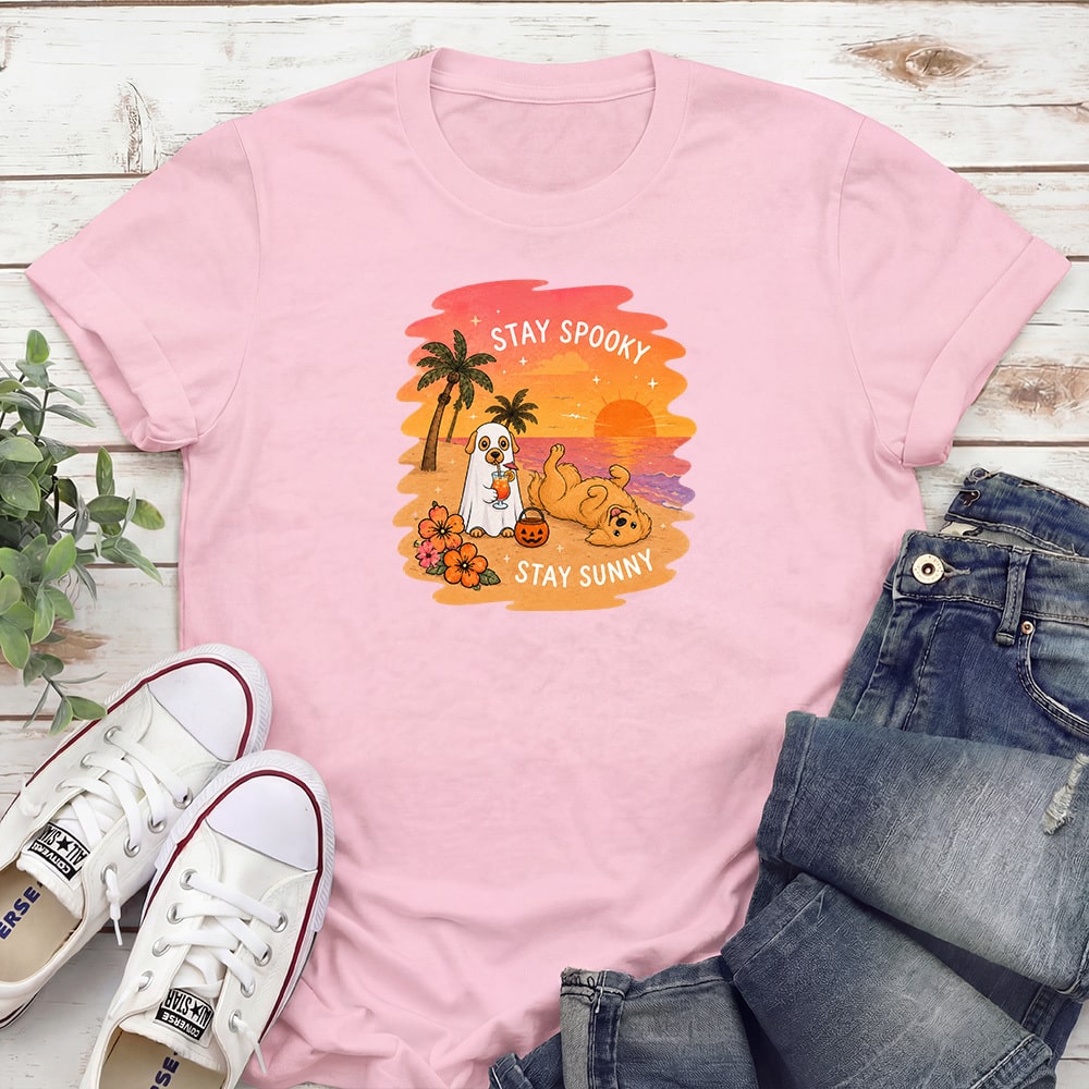 Stay Spooky Stay Sunny Standard Tee Light Pink