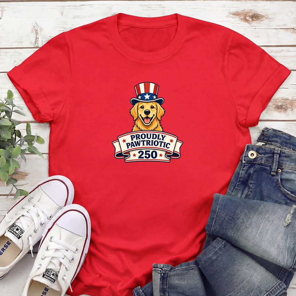 Proudly Pawtriotic 250 Standard Tee Red