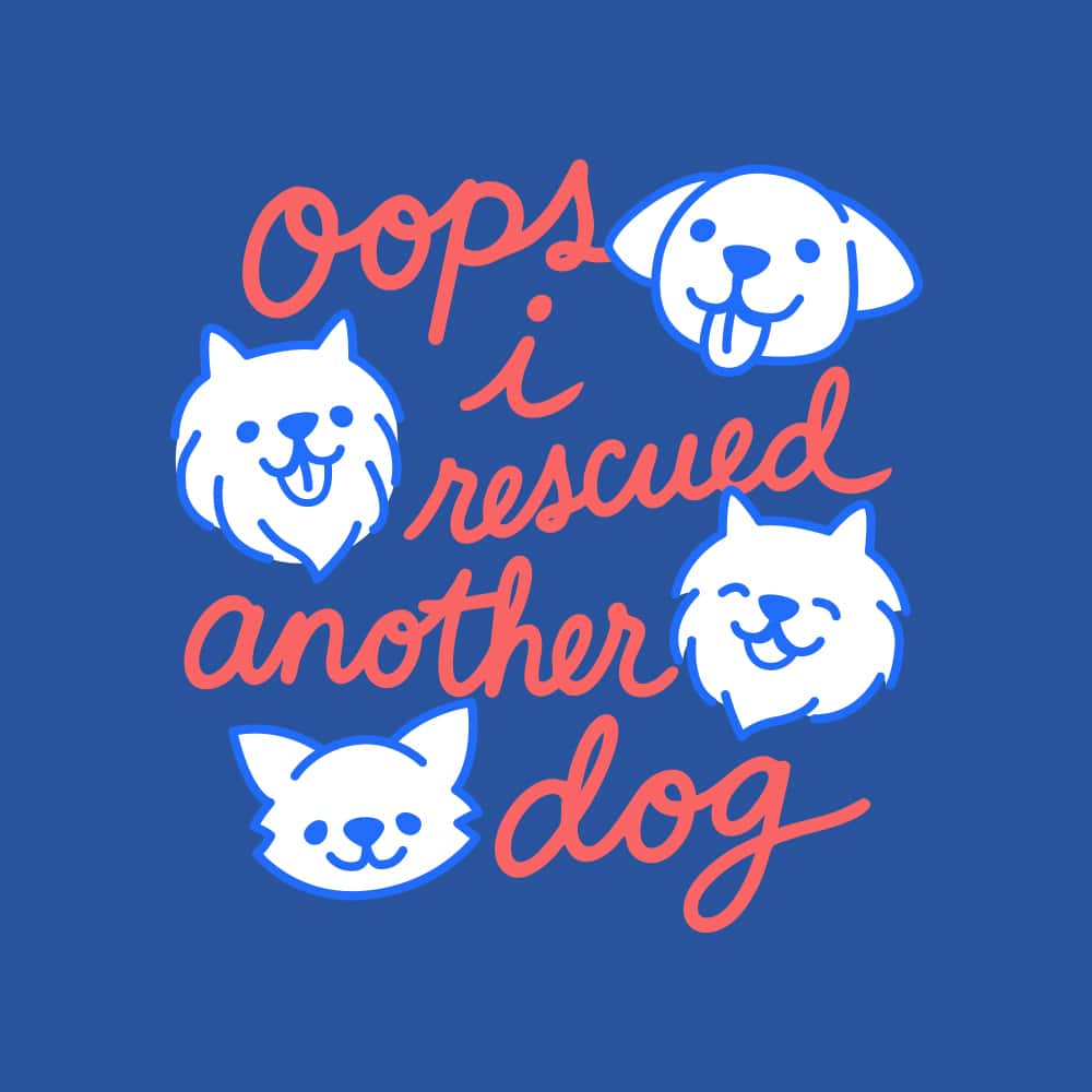Oops I Rescued Another Dog II Standard Tee Royal Blue - Image 2