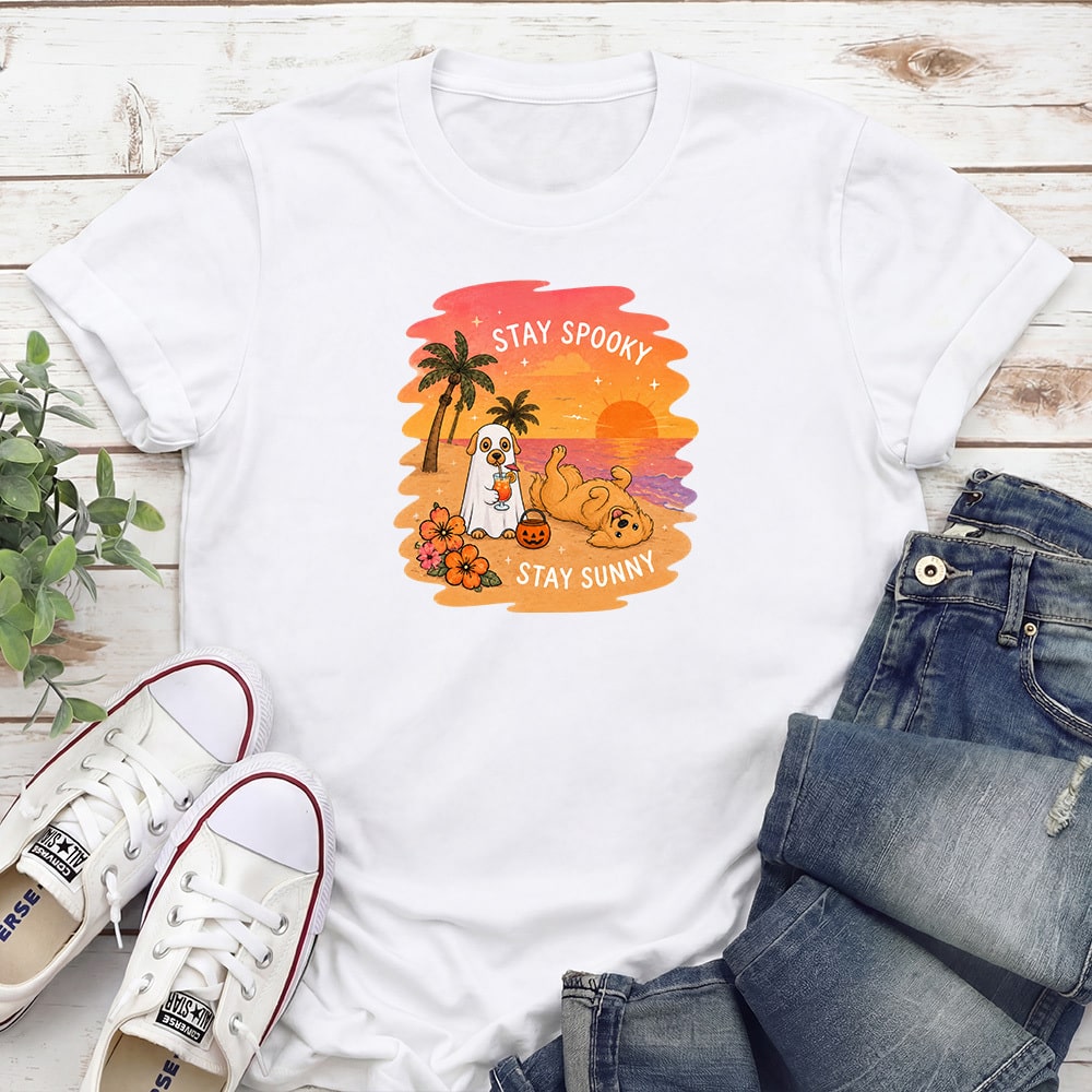 Stay Spooky Stay Sunny Standard Tee White