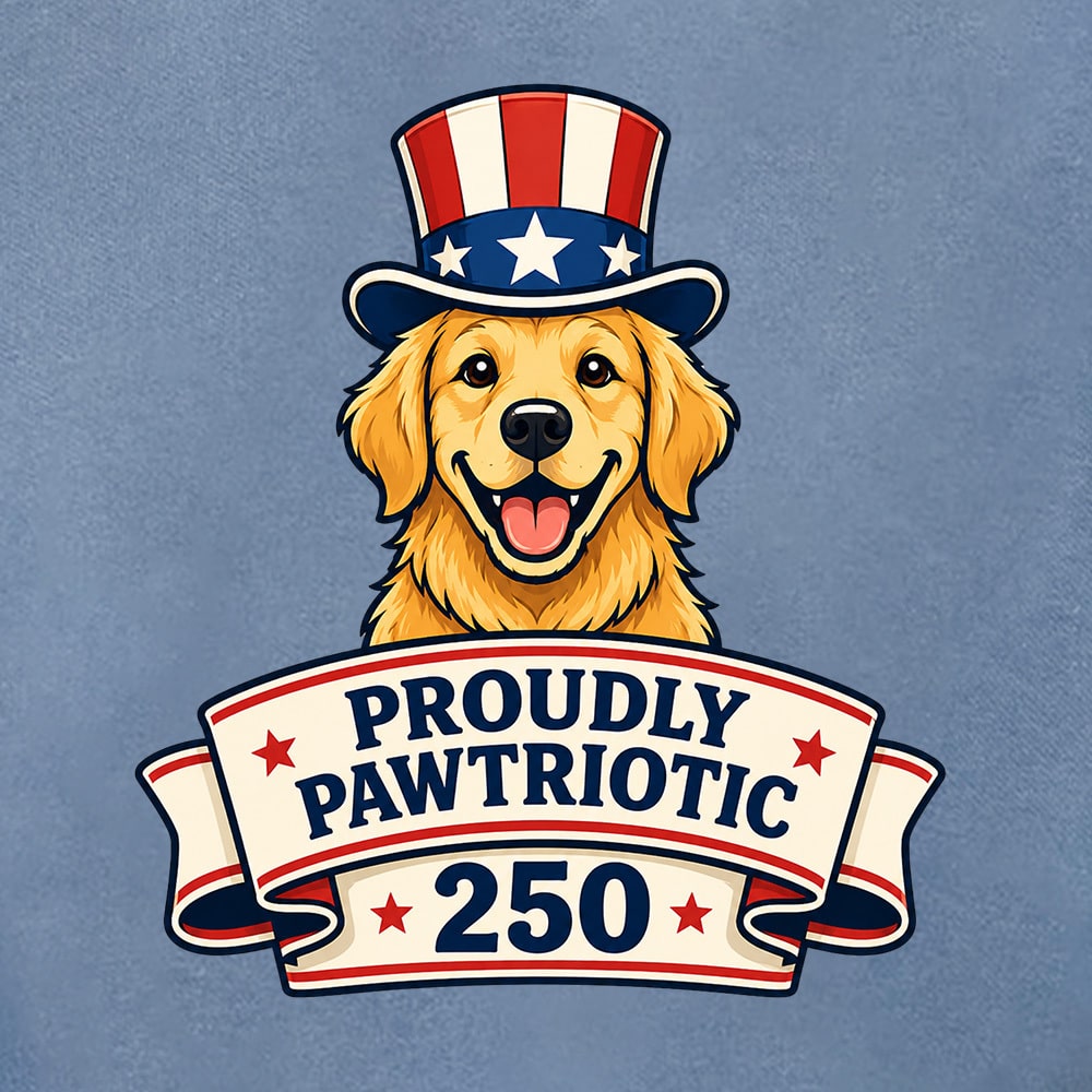 Comfort Colors Proudly Pawtriotic 250 Premium Sweatshirt - Blue Jean - Image 2