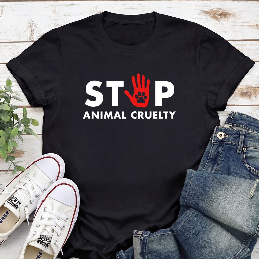 Stop Animal Cruelty Standard Tee Black